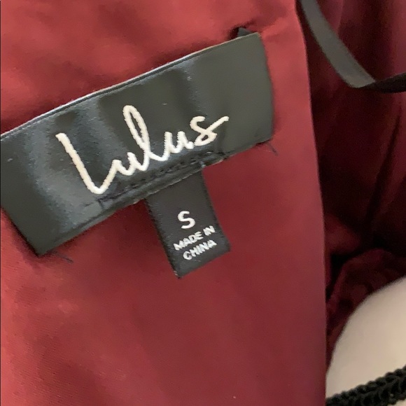 Lulus-Burgundy Tulle Strapless Skater Dress NWT - Picture 6 of 8